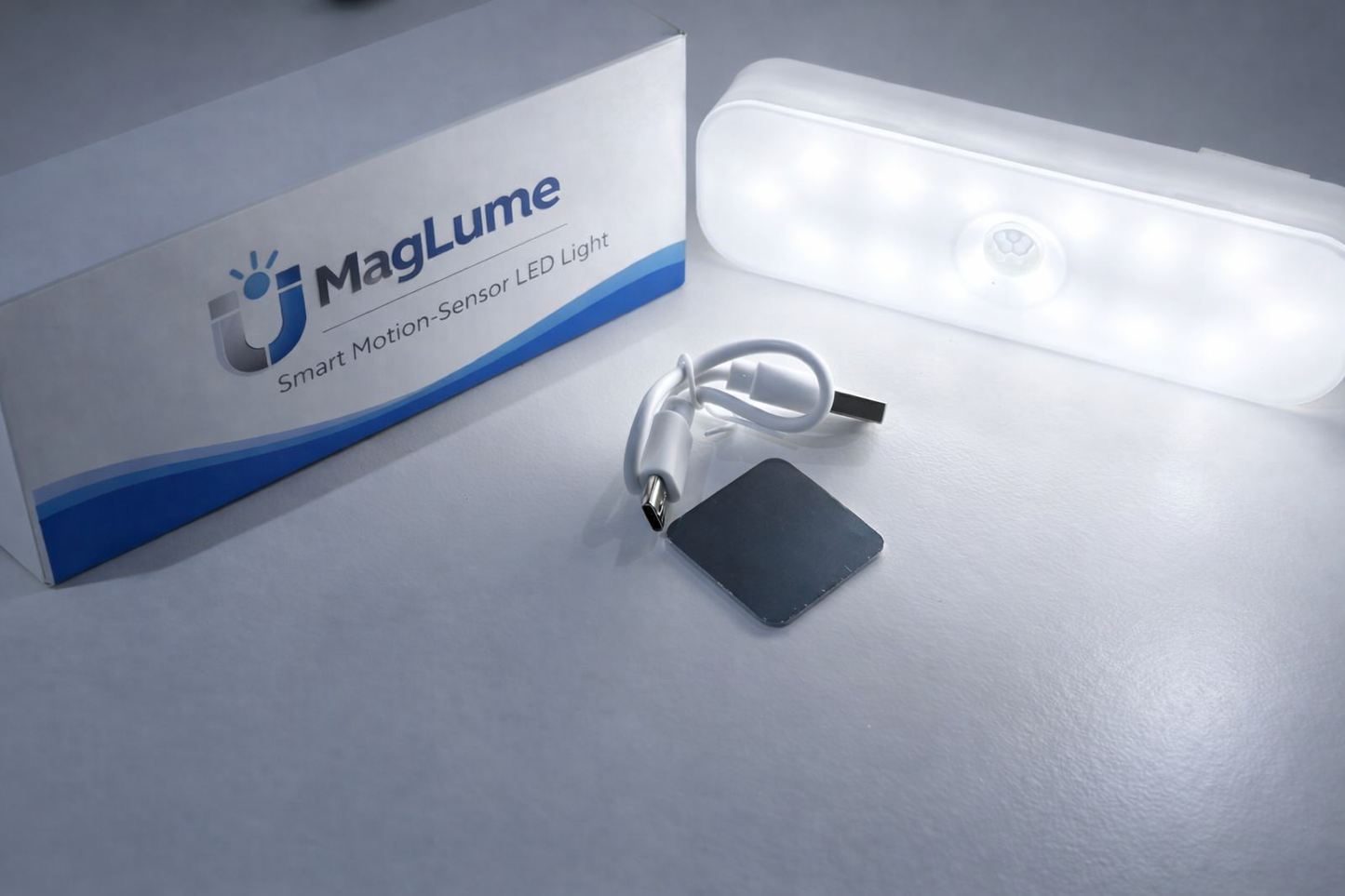 MagLume ArcticGlow – Magnetic Cool LED Motion Sensor Light Rectangular
