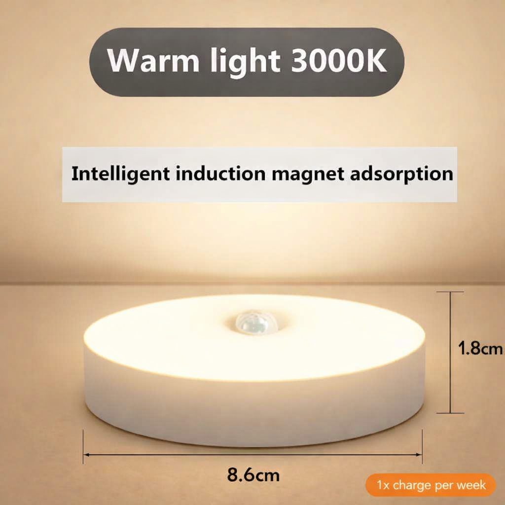 MagLume WarmSense – Motion Sensor Night Light (3000K Warm Light)